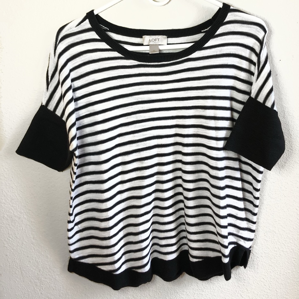 black and white striped shirt